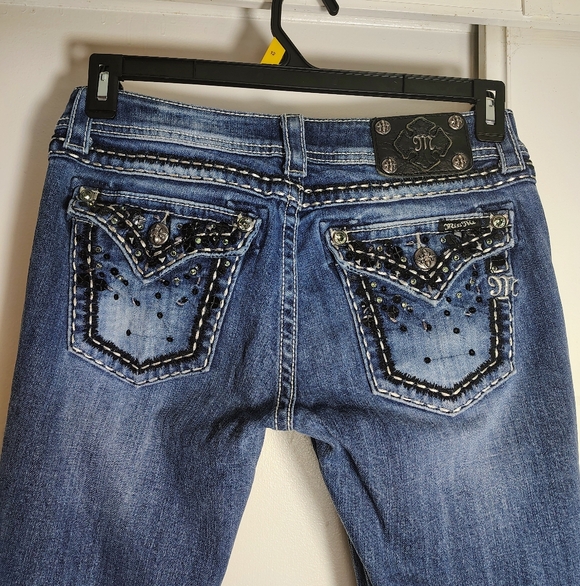 Miss Me women's JE5686FR flare boot low rise Western medium blue sz 29. - Picture 16 of 16